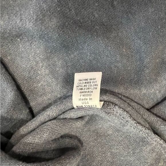 MONROW Blue Tropical Print Top Size Large - Picture 7 of 8